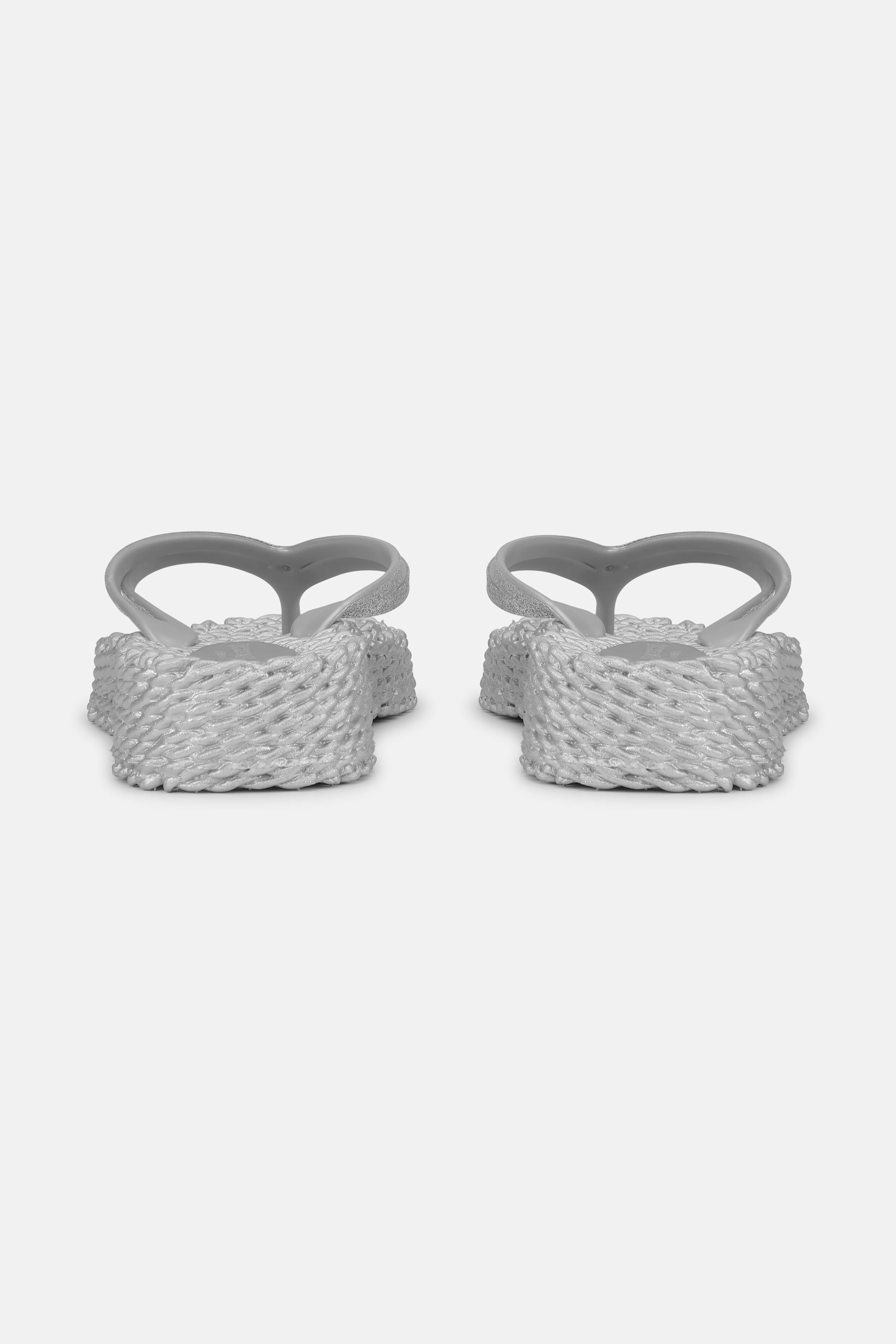 Plateau Flip-Flops Glitter - Silver